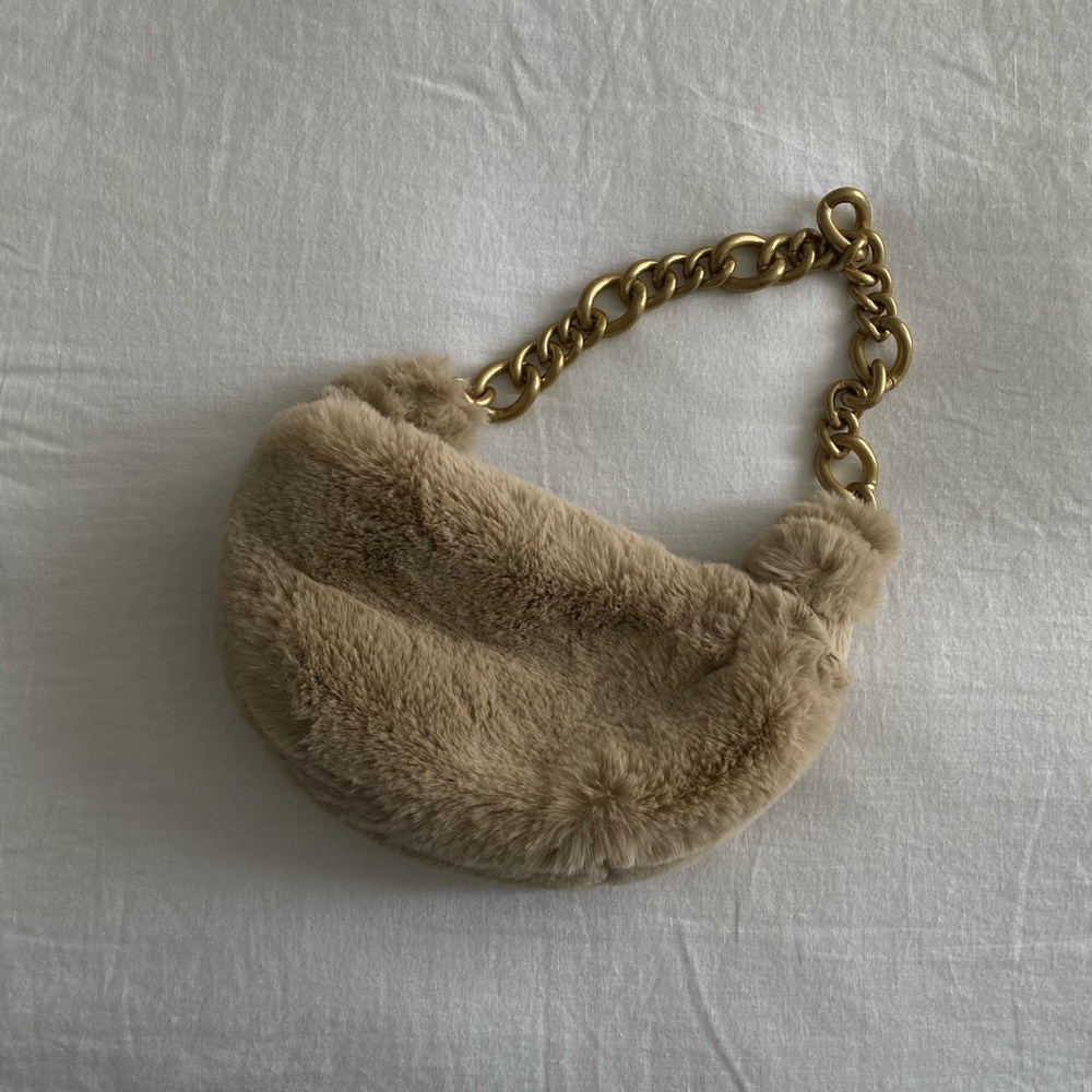ZARA Faux Fur Shoulder Bag
